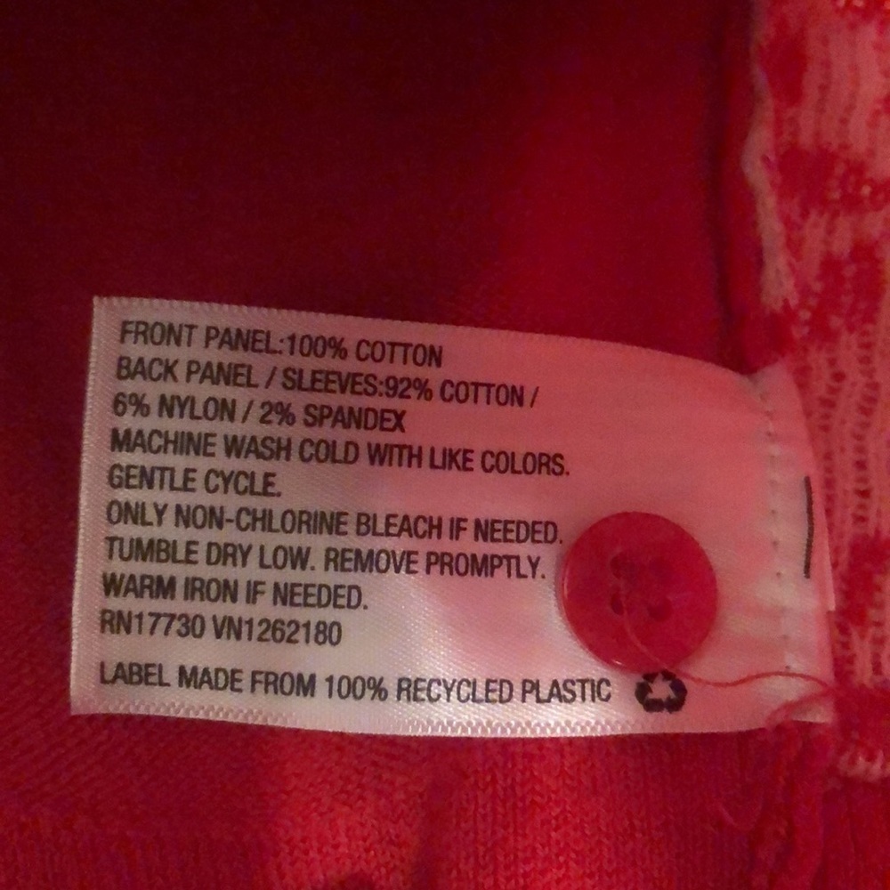 MEDINA Red and White Sweater Size Medium Gently Worn - Picture 4 of 6